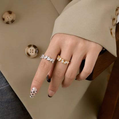 [Max Jewelry ]Delicate Multi Cut Ring