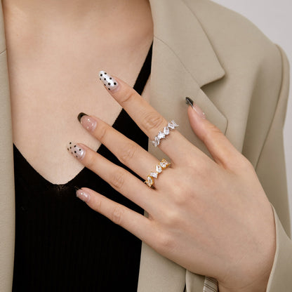 [Max Jewelry ]Delicate Multi Cut Ring