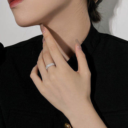[Max Jewelry ]Dainty Round Cut Tennis Ring