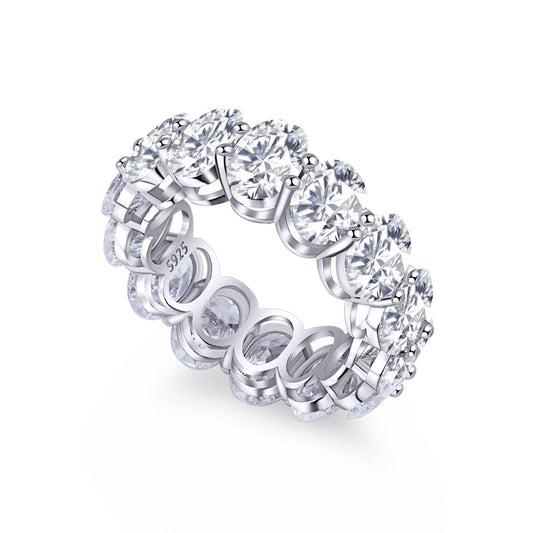 [Max Jewelry ]Dainty Elongated Cushion Cut Tennis Ring