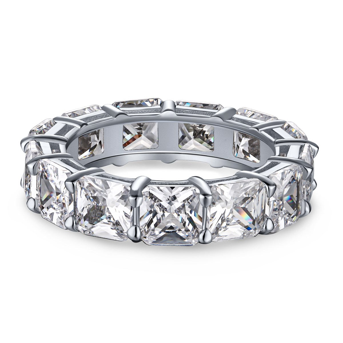 [Max Jewelry ]Elegant Princess Cut Tennis Ring