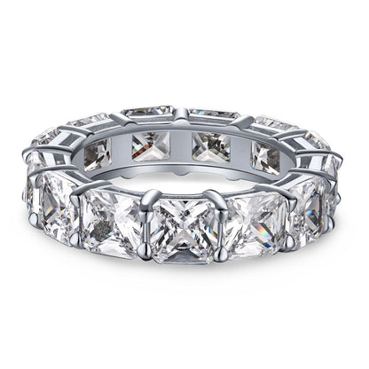 [Max Jewelry ]Elegant Princess Cut Tennis Ring
