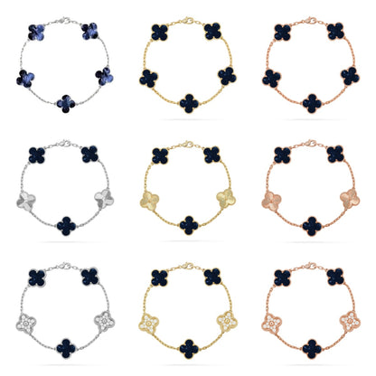 [Max Jewelry ]CLOVER 5 MOTIF PIETERSITE BRACELET COLLECTION