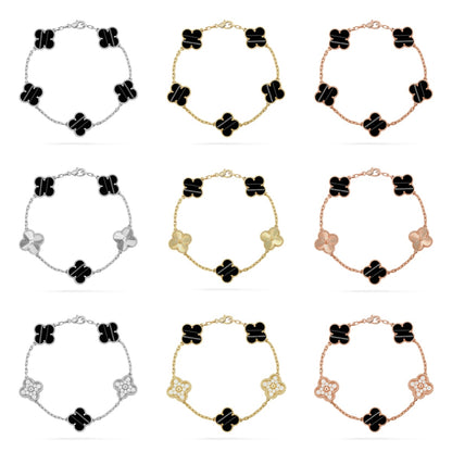 [Max Jewelry ] CLOVER 5 MOTIF PULSAR STONE BRACELET COLLECTION