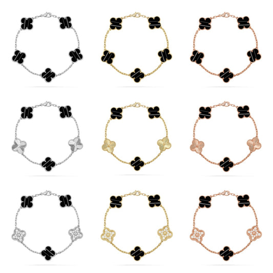 [Max Jewelry ] CLOVER 5 MOTIF PULSAR STONE BRACELET COLLECTION
