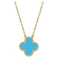 [Plus&Max]CLOVER 15MM VINTAGE TURQUOISE NECKLACE