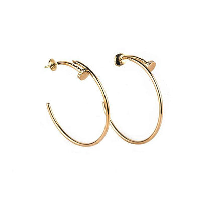 [Max Jewelry ]JUSTE EARRINGS GOLD DIAMONDS 1.8MM