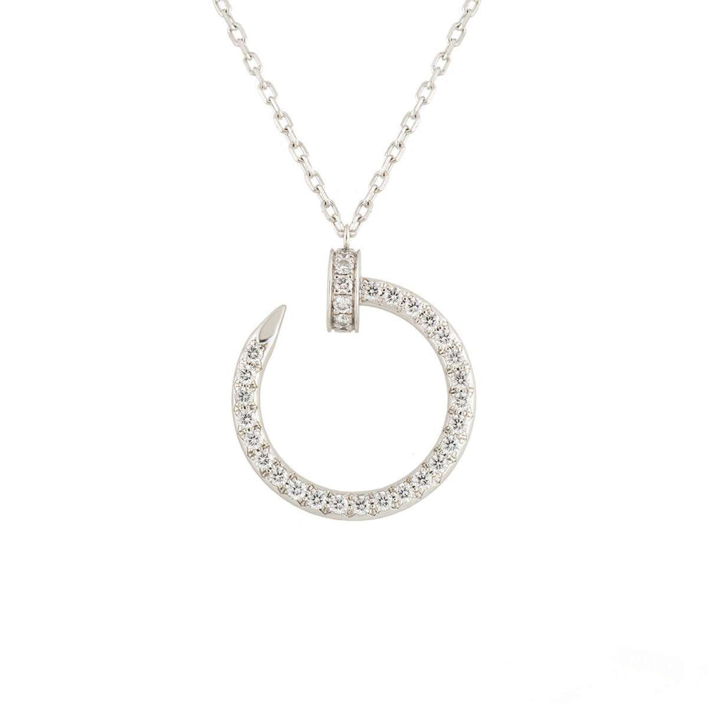 [Plus&Max]JUSTE NECKLACE SILVER DIAMONDS