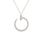 [Plus&Max]JUSTE NECKLACE SILVER DIAMONDS