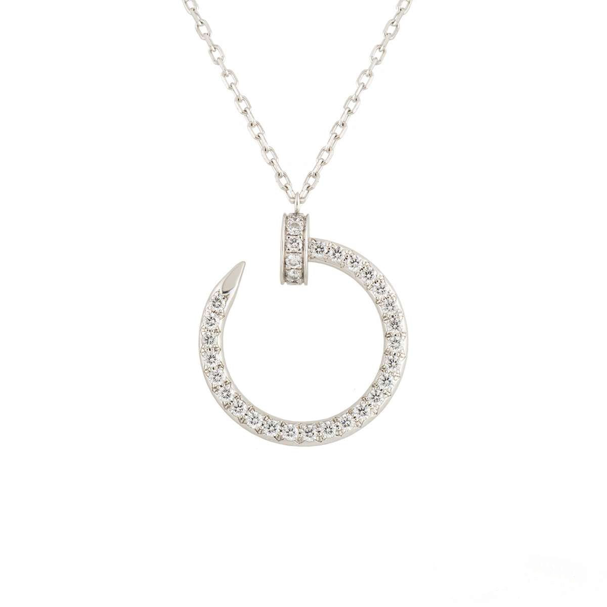 [Max Jewelry ]JUSTE NECKLACE SILVER DIAMONDS