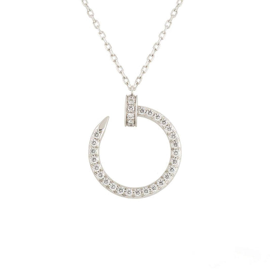 [Max Jewelry ]JUSTE NECKLACE SILVER DIAMONDS