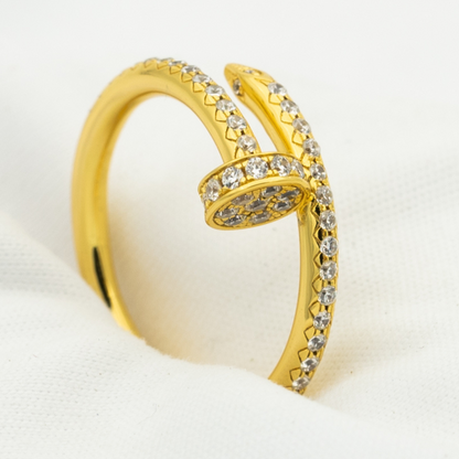 [Max Jewelry ]JUSTE RING 1.8MM GOLD DIAMONDS
