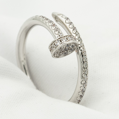 [Max Jewelry ]JUSTE RING 1.8MM SILVER DIAMONDS