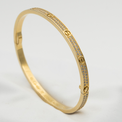 [Max Jewelry ]LOVE BRACELET 3.65MM DIAMOND-PAVED