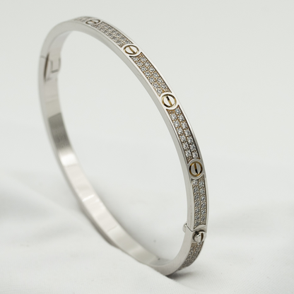 [Max Jewelry ]LOVE BRACELET 3.65MM DIAMOND-PAVED