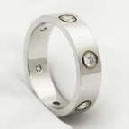 [Plus&Max]LOVE RING 5.5MM 6 DIAMONDS SILVER