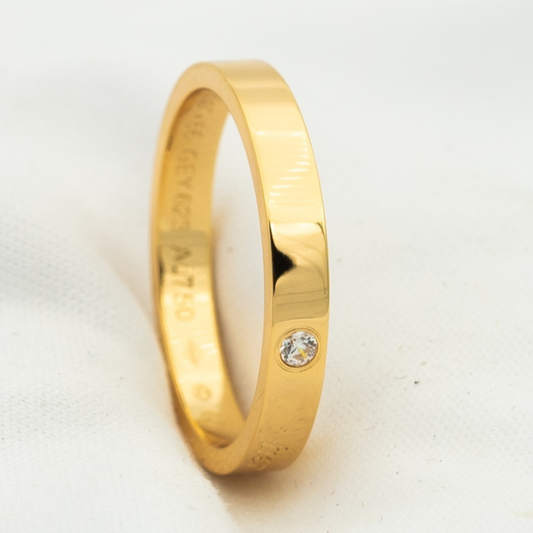 [Max Jewelry ]LOVE RING 4MM 1 DIAMOND
