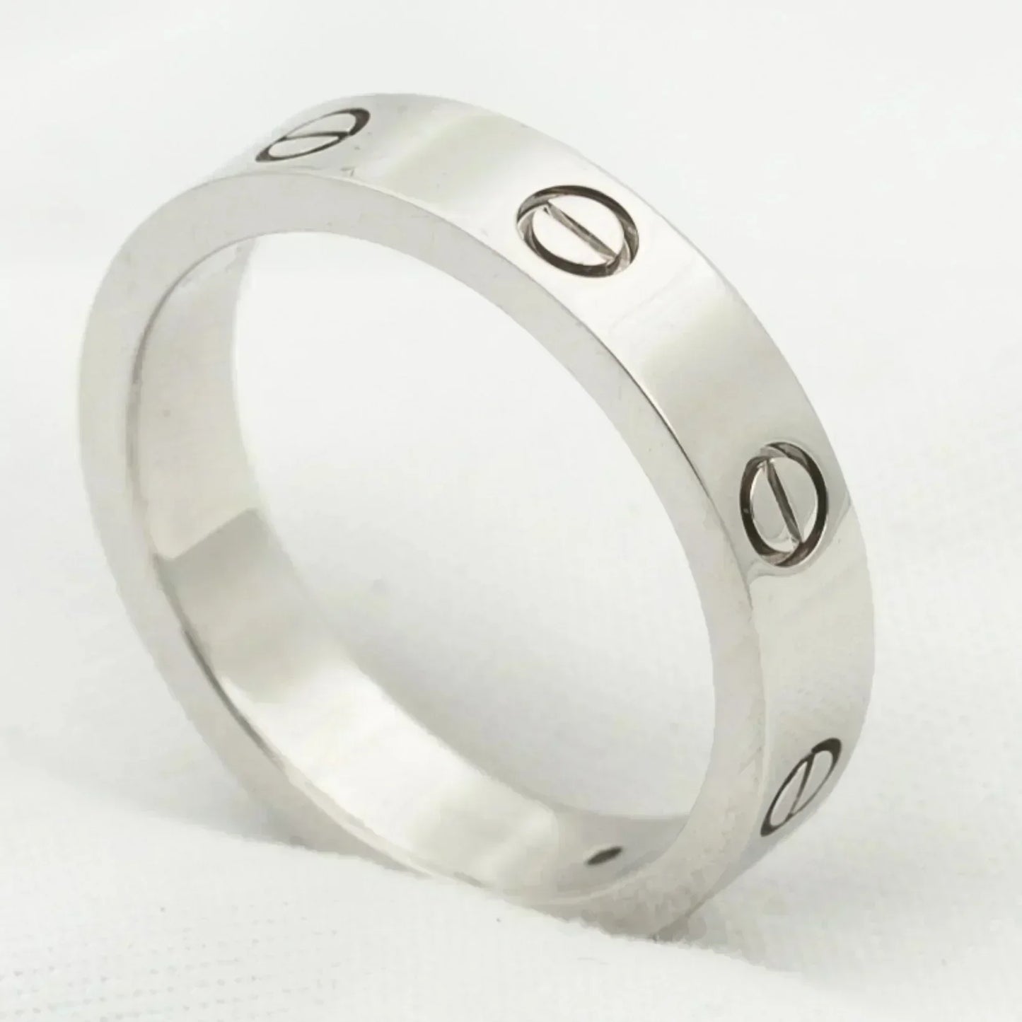 [Max Jewelry ]LOVE RING 4MM 1 DIAMOND SILVER