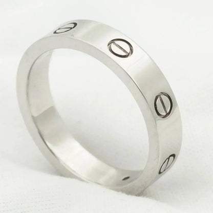 [Max Jewelry ]LOVE RING 4MM 1 DIAMOND SILVER