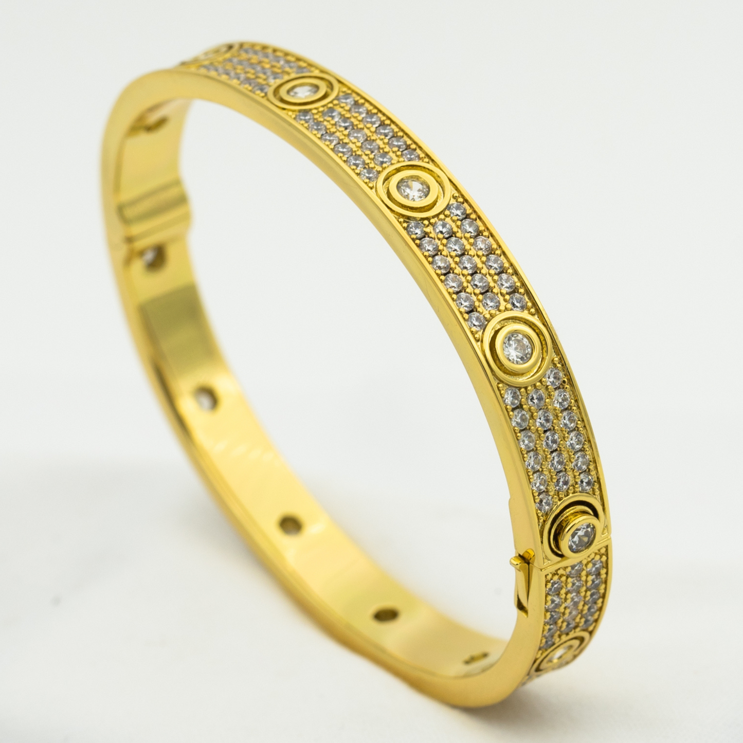 [Max Jewelry ]LOVE BRACELET 6.1MM DIAMOND-PAVED 10 BIG DIAMONDS