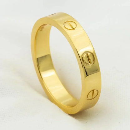 [Max Jewelry ]LOVE RING 4MM 1 DIAMOND GOLD