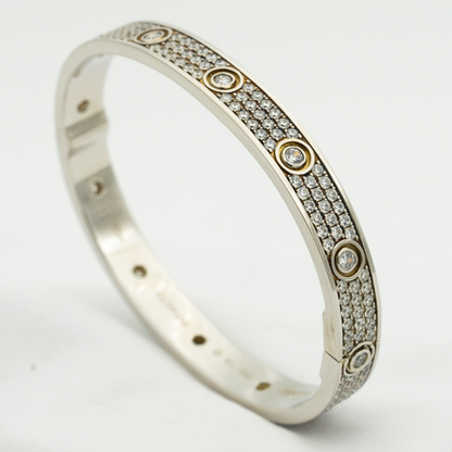 [Max Jewelry ]LOVE BRACELET 6.1MM DIAMOND-PAVED 10 BIG DIAMONDS