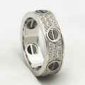 [Plus&Max]LOVE RING 5.5MM DIAMONDS PAVED CERAMIC