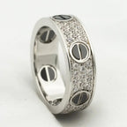 [Plus&Max]LOVE RING 5.5MM DIAMONDS PAVED CERAMIC