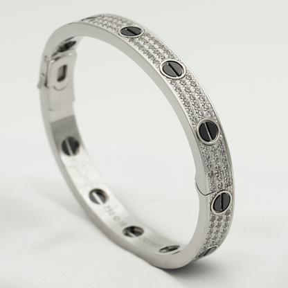 [Max Jewelry ]LOVE BRACELET 6.1MM DIAMOND-PAVED CERAMIC