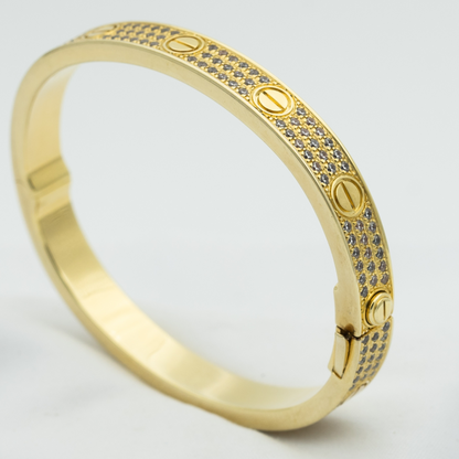 [Max Jewelry ]LOVE BRACELET 6.1MM DIAMOND-PAVED