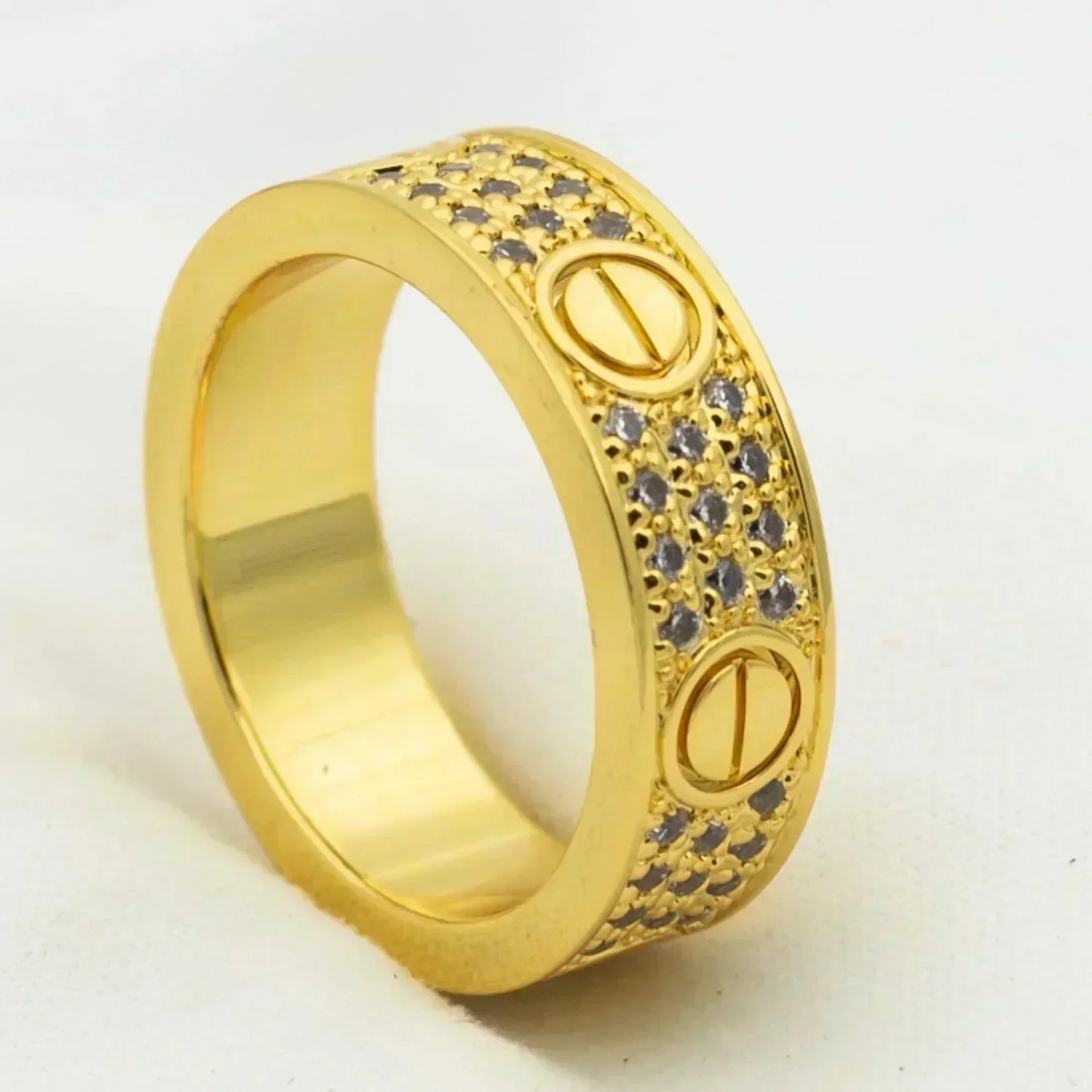 [Max Jewelry ]LOVE RING 5.5MM DIAMONDS PAVED