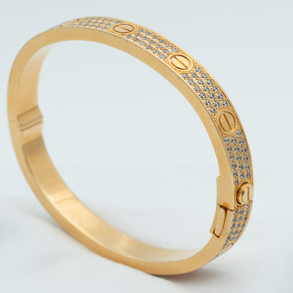 [Max Jewelry ]LOVE BRACELET 6.1MM DIAMOND-PAVED