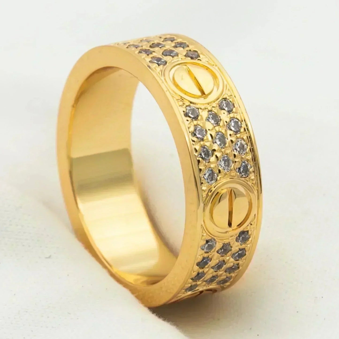 [Max Jewelry ]LOVE RING 5.5MM DIAMONDS PAVED