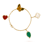[Plus&Max]LUCKY SPRING 5 MOTIF GOLD BRACELET