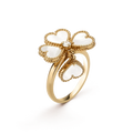 [Plus&Max]SWEET CLOVER WHITE MOP RING