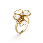 [Plus&Max]SWEET CLOVER WHITE MOP RING