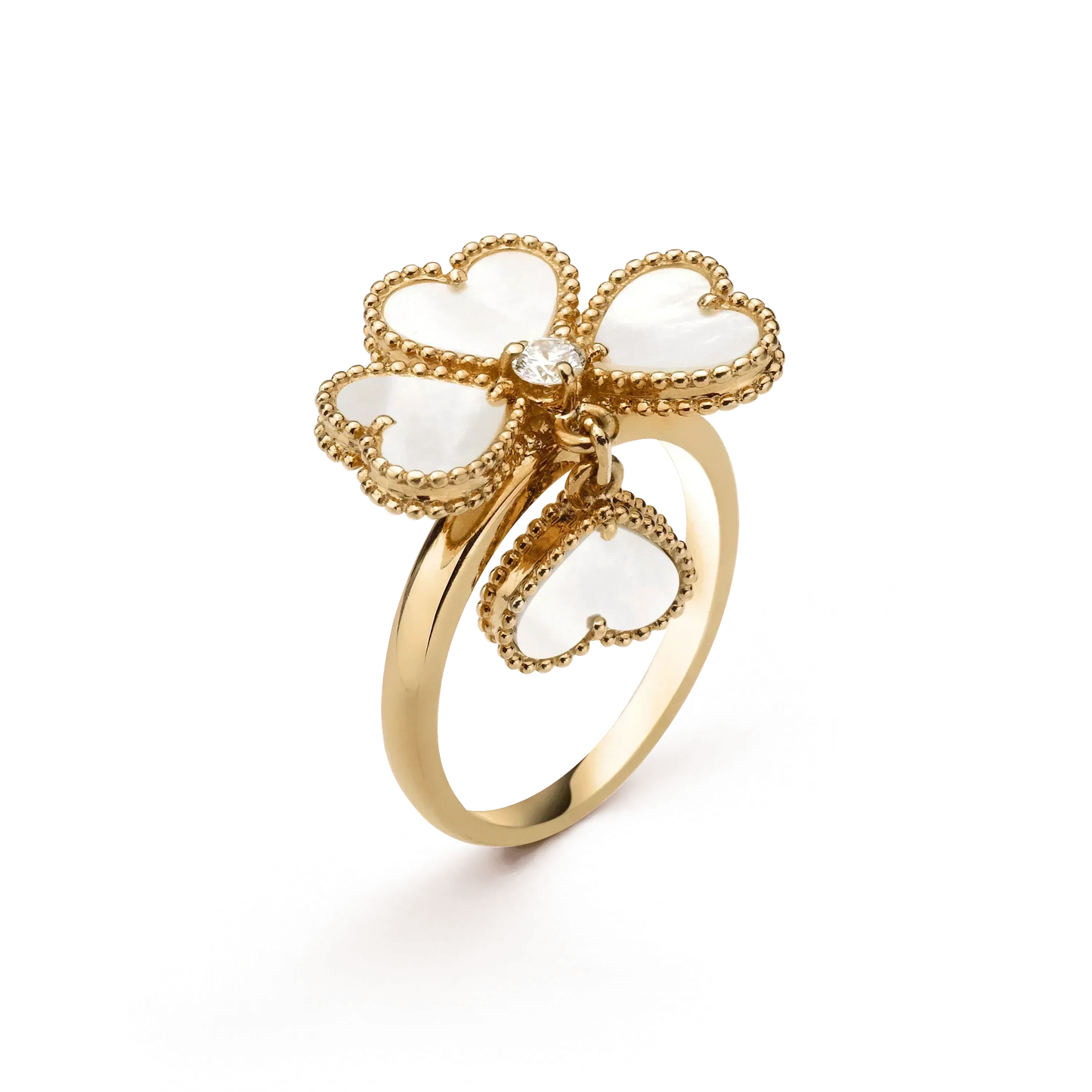 [Max Jewelry ]SWEET CLOVER WHITE MOP RING