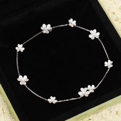 [Max Jewelry ]FRIVOLE SILVER 9 FLOWERS NECKLACE