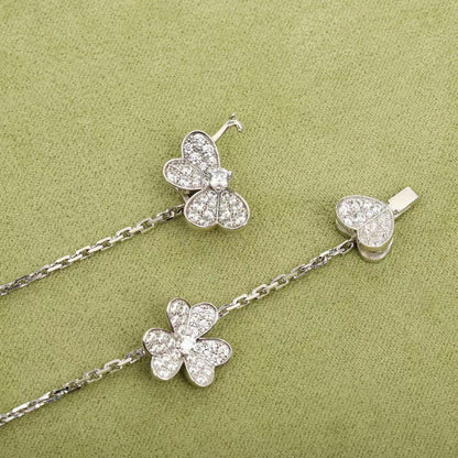 [Max Jewelry ]FRIVOLE SILVER 9 FLOWERS NECKLACE