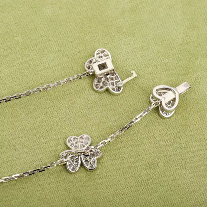 [Max Jewelry ]FRIVOLE SILVER 9 FLOWERS NECKLACE