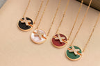 [Plus&Max]JEUX DE ROSE GOLD DIAMOND NECKLACE