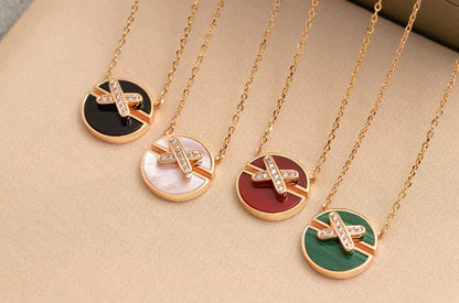 [Max Jewelry ]JEUX DE ROSE GOLD DIAMOND NECKLACE