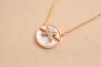 [Plus&Max]JEUX DE ROSE GOLD DIAMOND NECKLACE