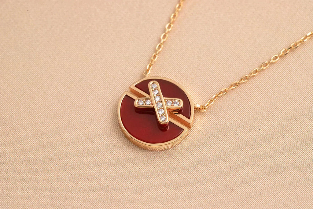 [Plus&Max]JEUX DE ROSE GOLD DIAMOND NECKLACE