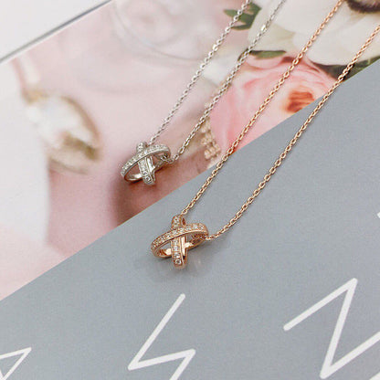 [Max Jewelry ]JEUX DE DIAMOND NECKLACE