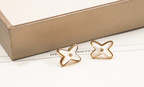 [Plus&Max]JEUX DE WHITE MOP ROSE GOLD DIAMOND EARRINGS
