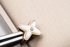 [Plus&Max]JEUX DE WHITE MOP ROSE GOLD DIAMOND EARRINGS