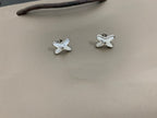 [Plus&Max]JEUX DE WHITE MOP SILVER DIAMOND EARRINGS