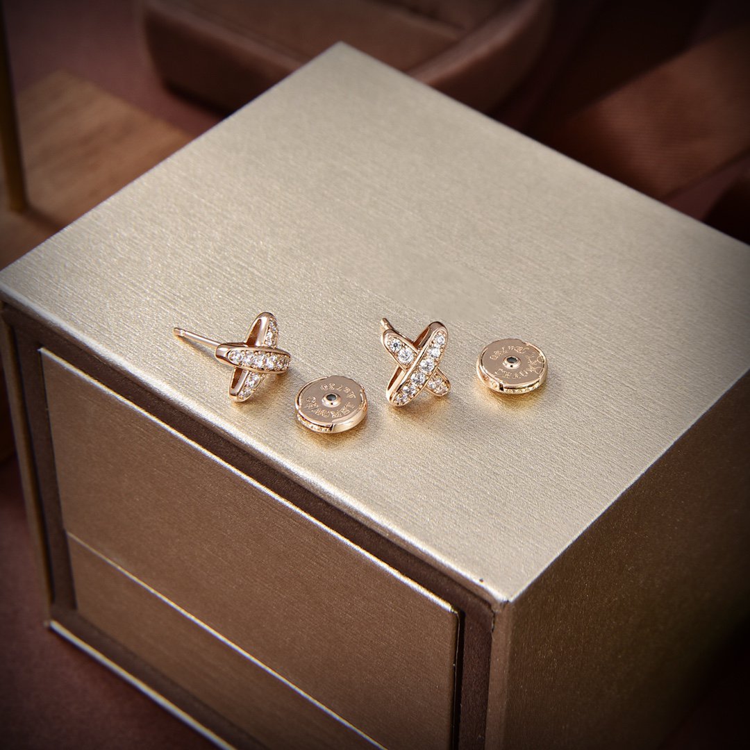 [Max Jewelry ]JEUX DE GOLD DIAMOND EARRINGS