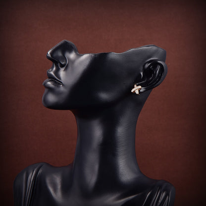 [Max Jewelry ]JEUX DE GOLD DIAMOND EARRINGS